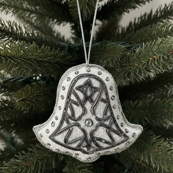 Silver Bell Cotton Premium Zardozi Ornament