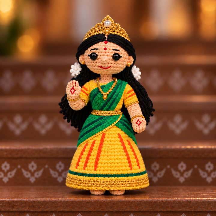"Traditional Golu" Themed Crochet Doll For Golu/Festive Decor