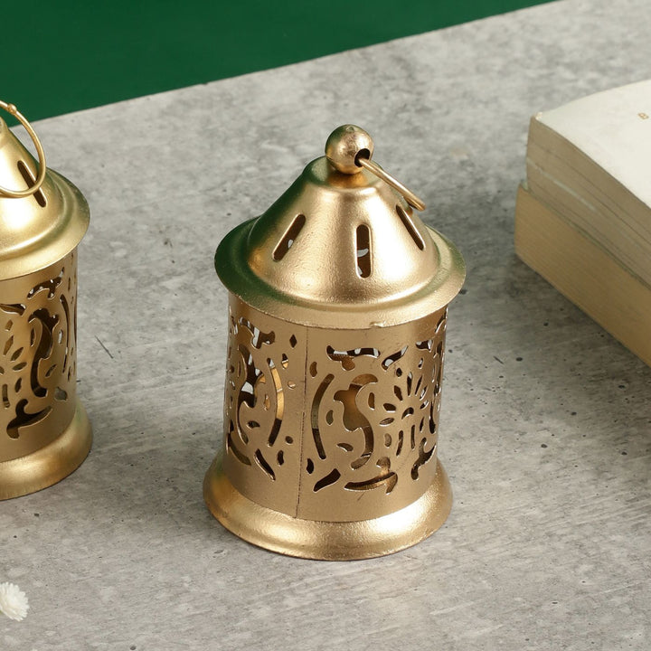 Handmade Small Decorative Iron Lantern Tealight Holder | Set Of 2