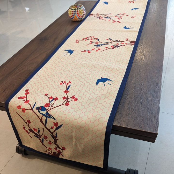 Printed Spring Blossom Table Runner & Mat Set