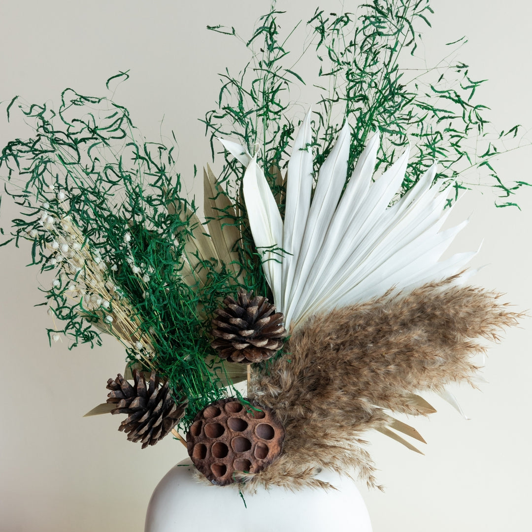 Handmade Green Wild Forest Dried Flower Bunch