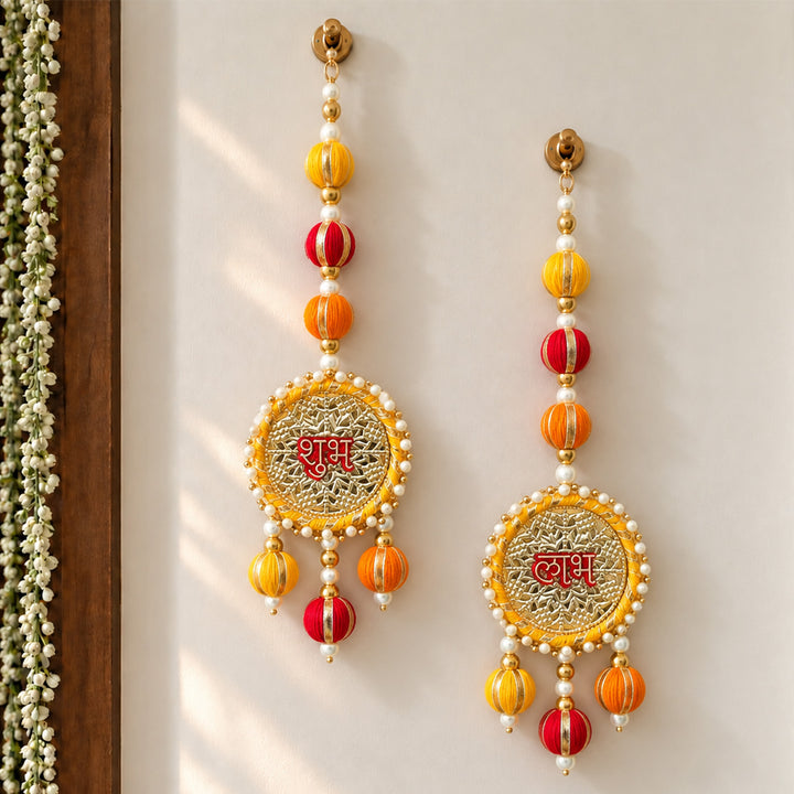 Handmade Sanskriti Shubh Labh Metal Hanging