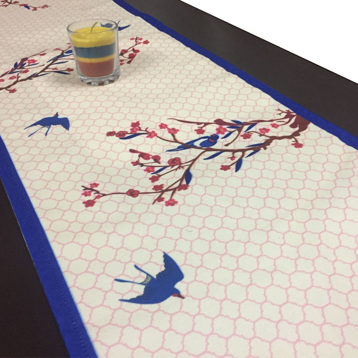 Printed Spring Blossom Table Runner & Mat Set
