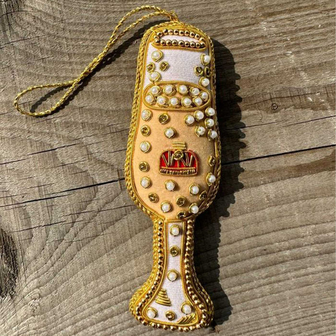 Champagne Flute Premium Zardozi Ornament