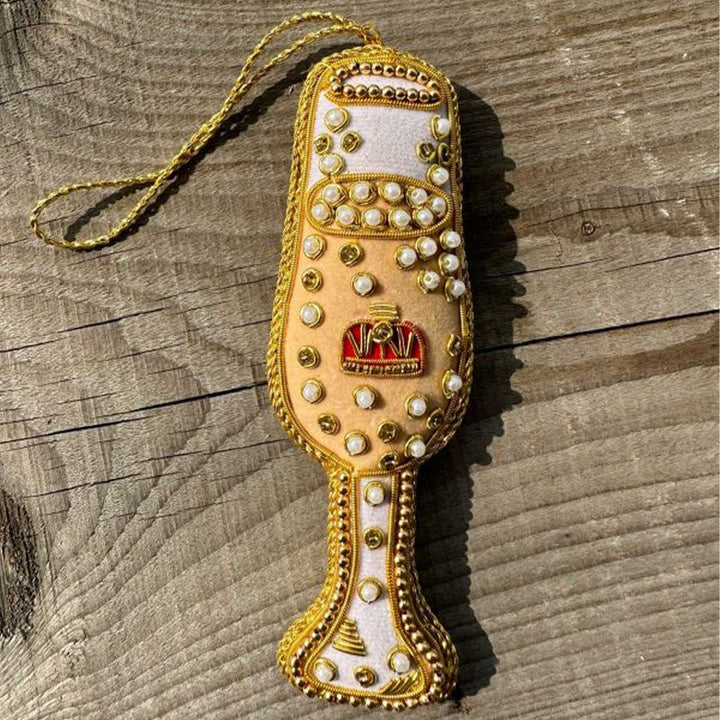 Champagne Flute Premium Zardozi Ornament