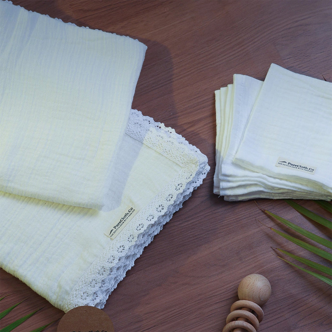 Little Nest Newborn Gift Hamper | Swaddle, Teether & Rattle
