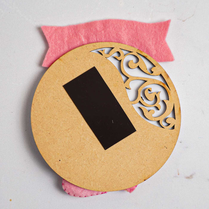 Photo Personalized Handmade Round Heart Theme Felt Fridge Magnet