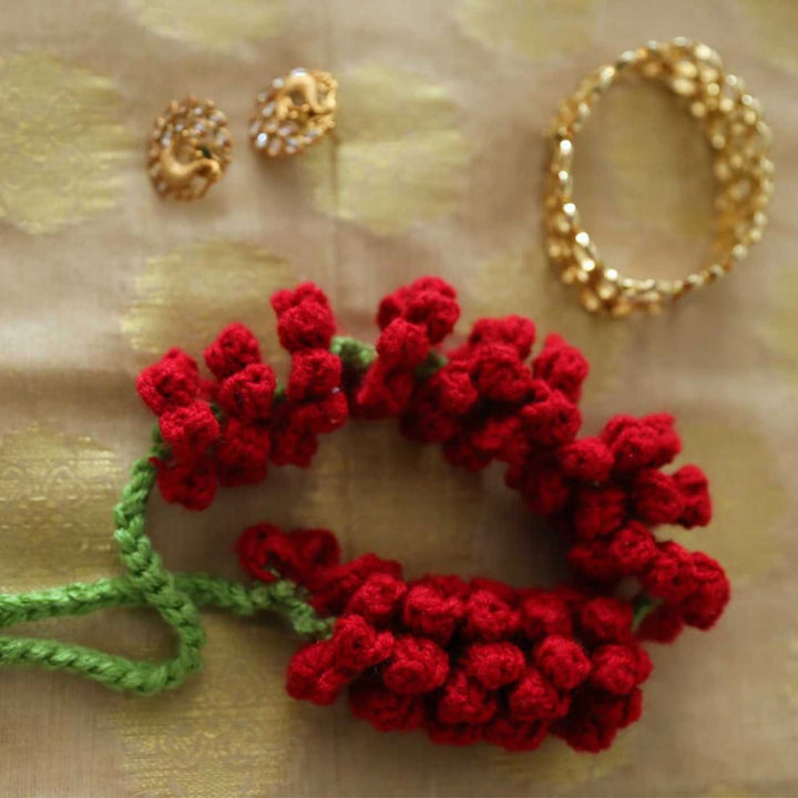Handmade Crochet Garja Design Acrylic Yarn Head Band