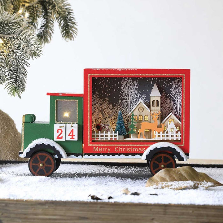 Handmade Light Up Snowy Village Advent Calendar
