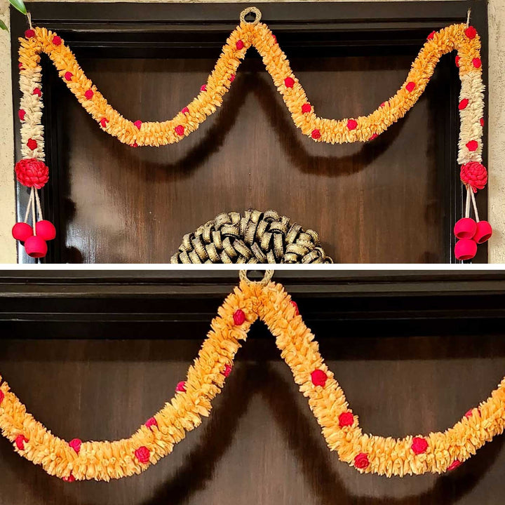 Handmade Divine Rajnigandha Sola Fower Toran