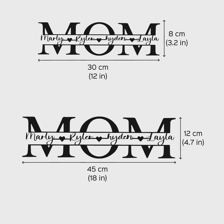 Personalized Handmade Laser Cut Mom Theme Metal Decorative Plaque