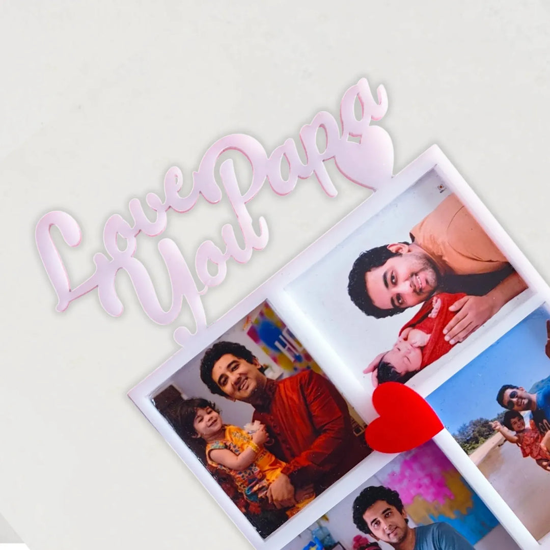 Photo Personalized Handmade Papa Theme Acrylic Photo Frame