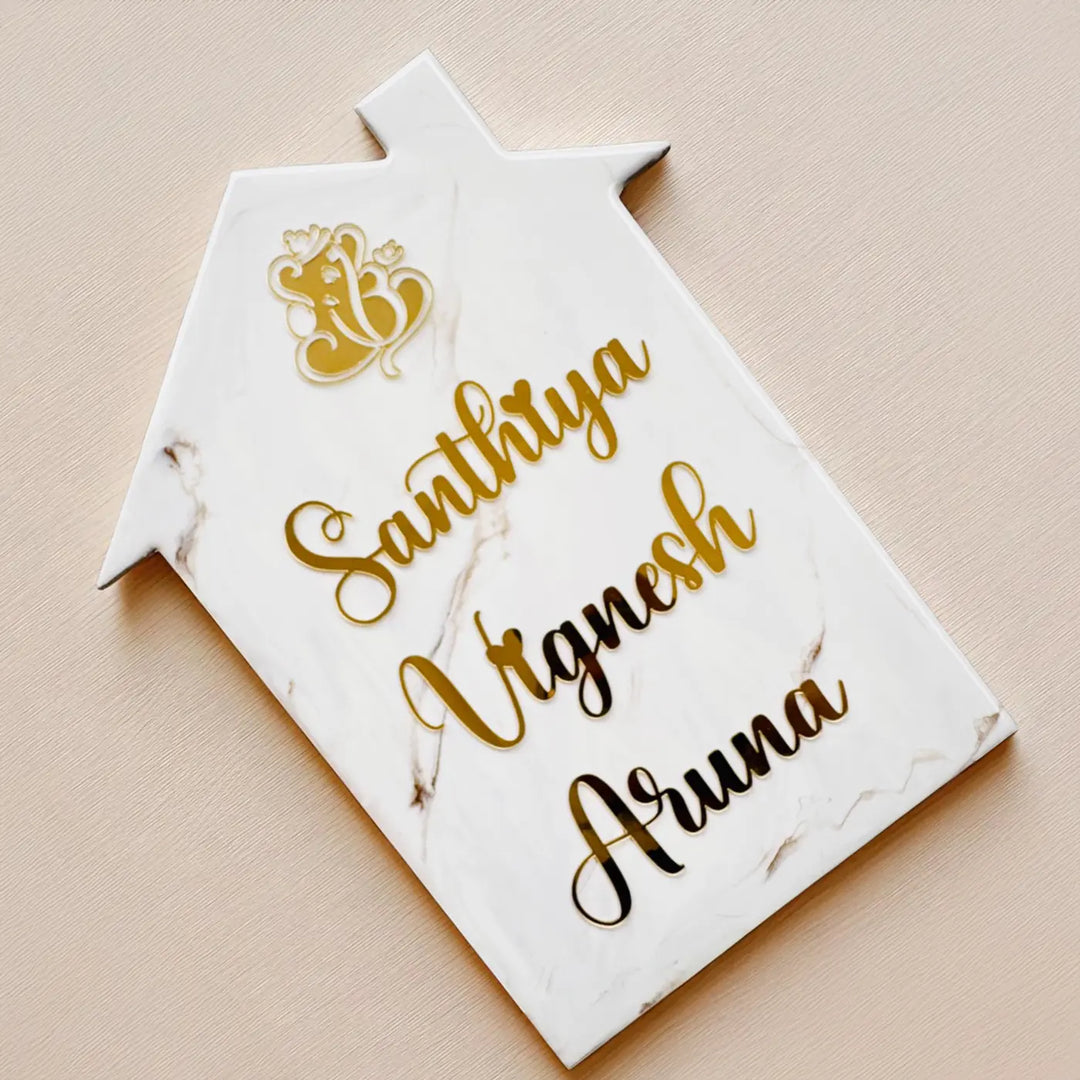 Personalized White House Shaped Resin Name Plate