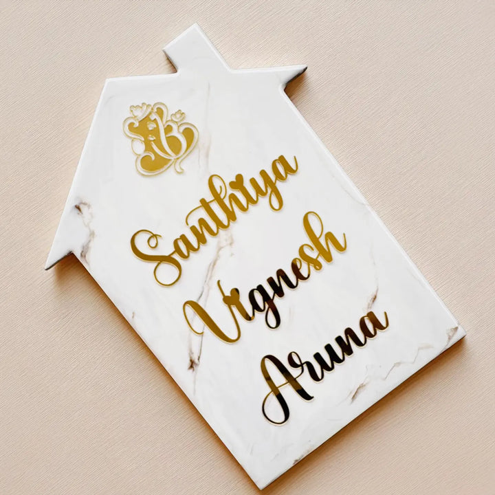Personalized White House Shaped Resin Name Plate