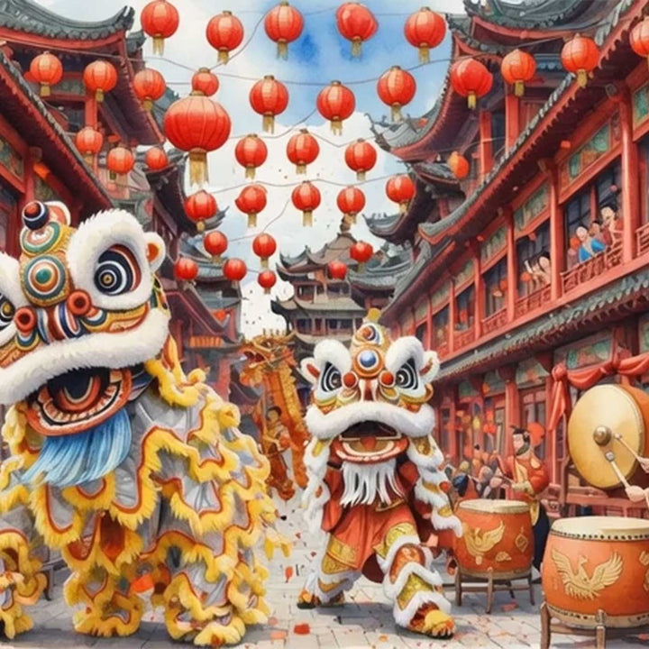 Lion Dance | The Rhythm of Prosperity Culture Puzzle | 1000 Pieces
