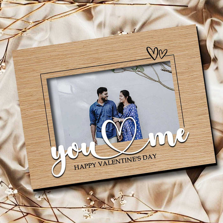 Photo Personalized Printed "You & Me" Wooden Fridge Magnet