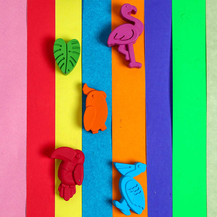 Handmade Non-Toxic Jumbo Bird Crayons | Set Of 6