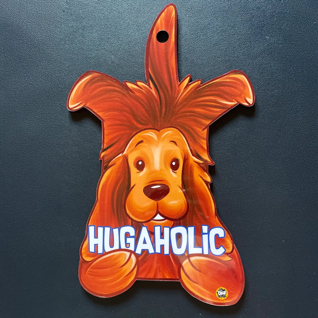 Printed Dog Theme "Hugaholic" MDF Wood Wall Decor