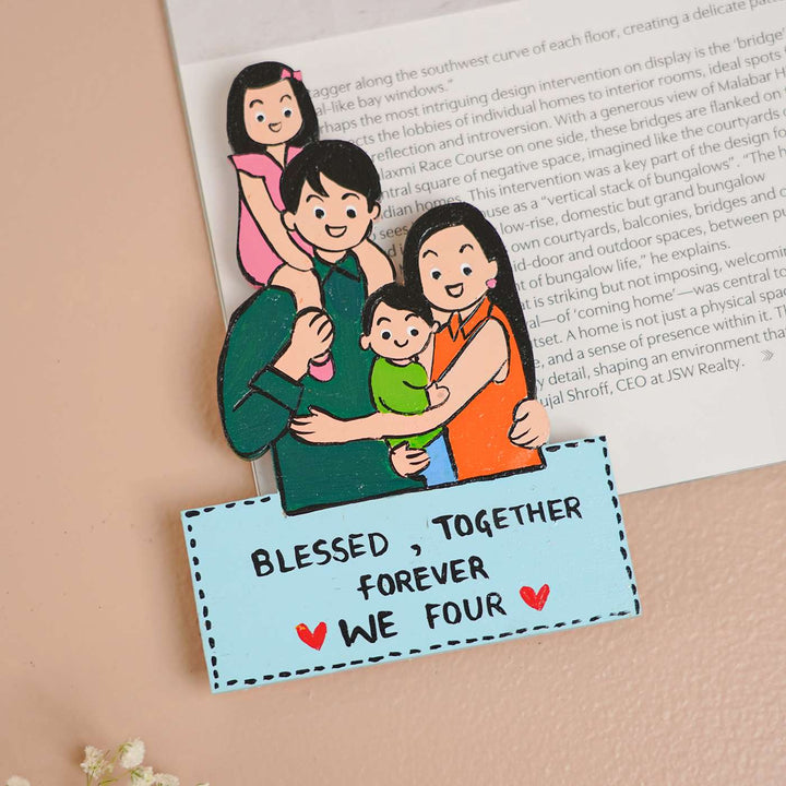 Personalized Family Theme MDF Wood Fridge Magnet