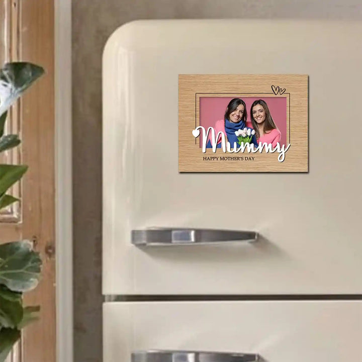 Photo Personalized Handmade Mummy Theme Wooden Fridge Magnet