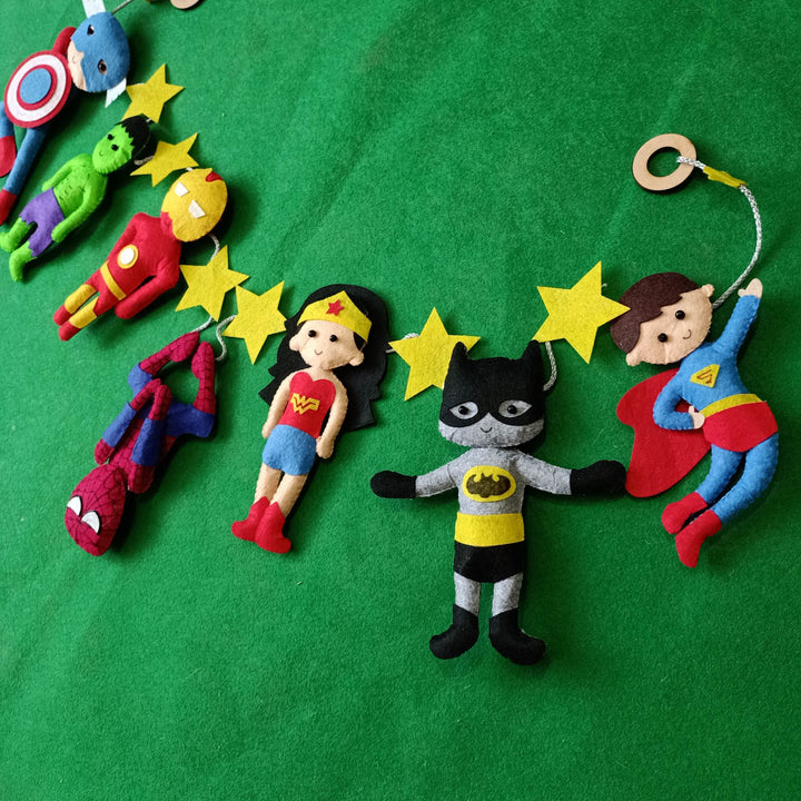 Handmade Superhero Felt Kids Bunting