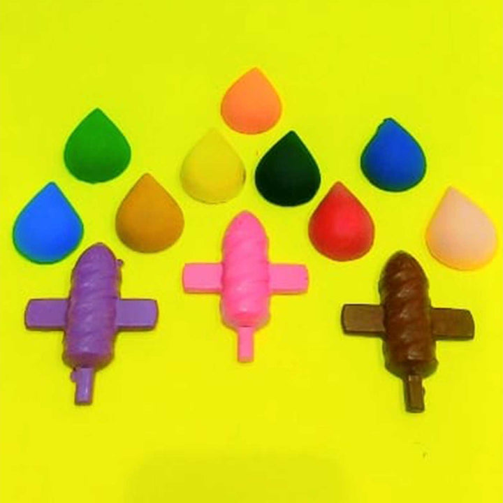 Handmade Non-Toxic Holi Theme Based Crayons | Set Of 12