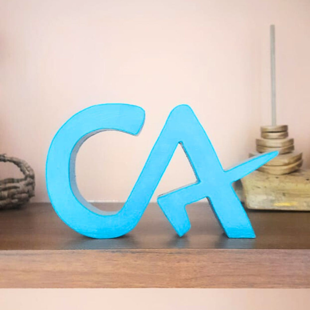 Hand Painted Wooden Tabletop Jigsaw Name Blocks for CA