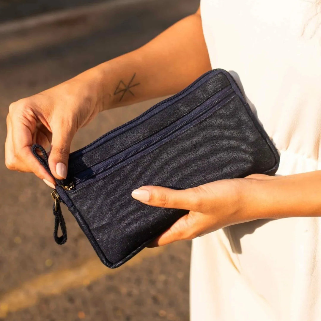 Upcycled Patched Eco-Friendly Wallet With Coin Pouch