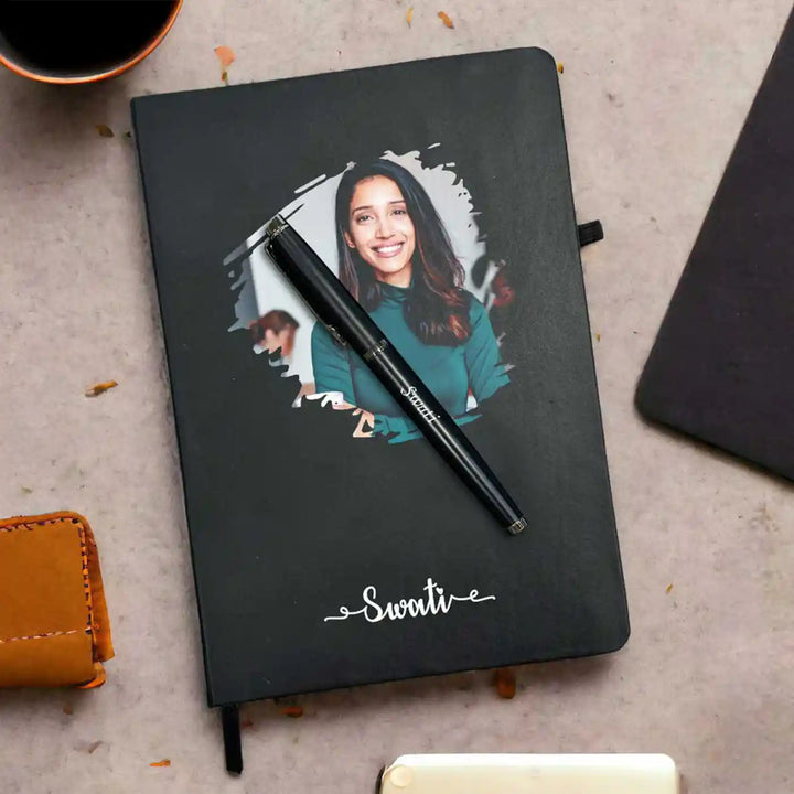 Photo Personalized Printed Paper Dairy And Pen