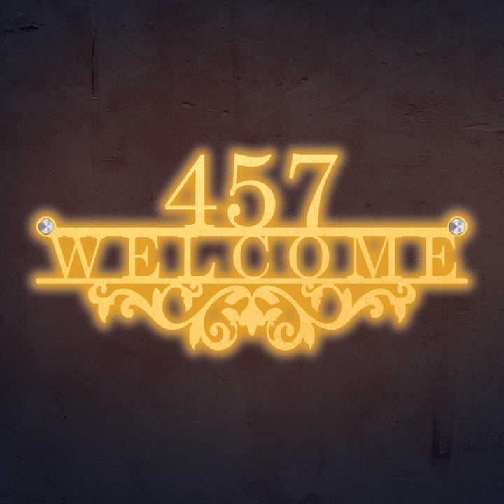 Personalized Laser Cut Classic Design Steel Name Plate