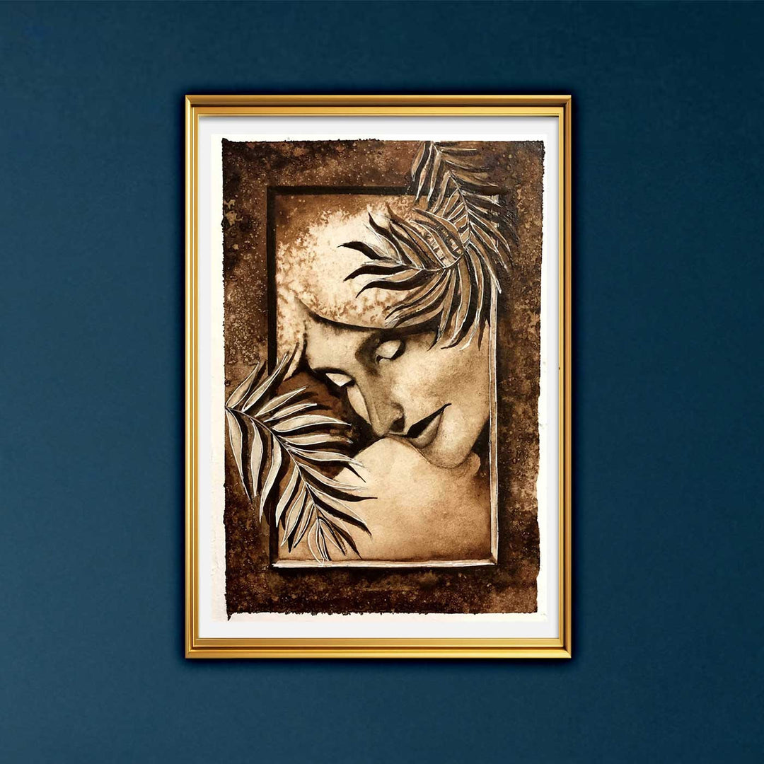 6 x 8.5 Inch | Handmade Paper Beauty In Brew Coffee Painting