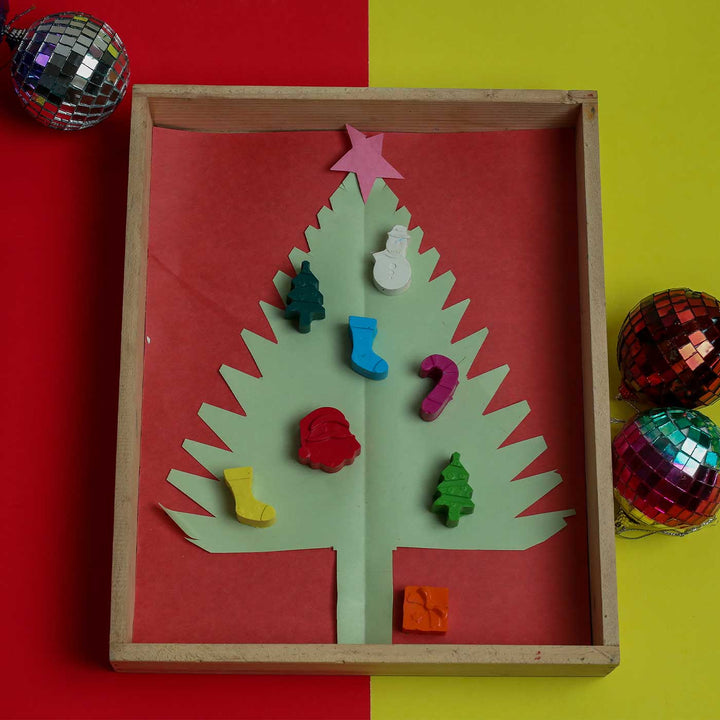 Handmade Non-Toxic Mini Christmas Crayons | Set Of 8