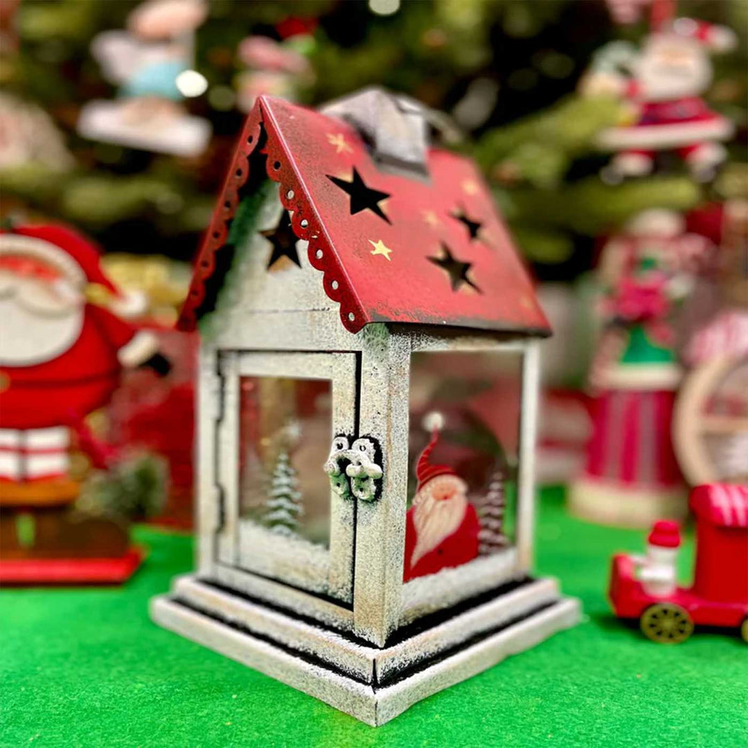 Decorative Winter'S Glass Tealight Holders For Christmas Decoration