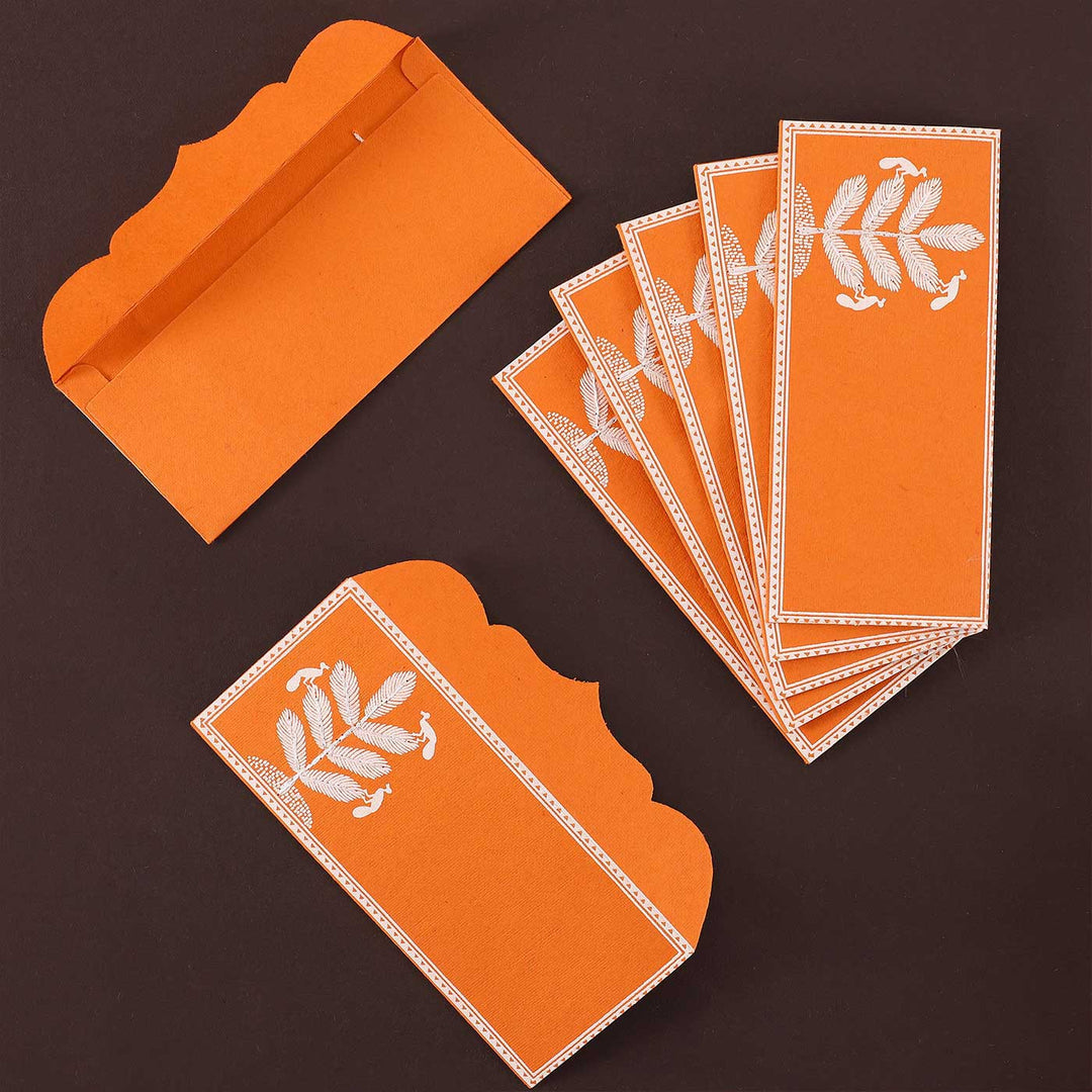 Personalized Handmade Embroidered Van Design Paper Envelopes | Set Of 30