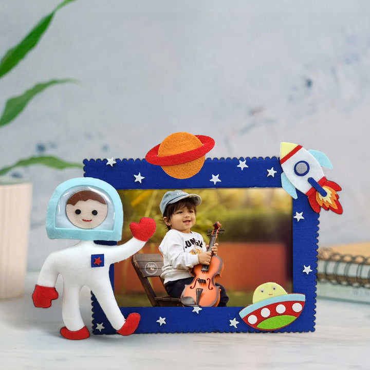 Personalized Astronaut Theme Felt Photo Frame