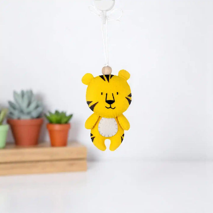 Handmade Tiger Felt Hanging For Kids