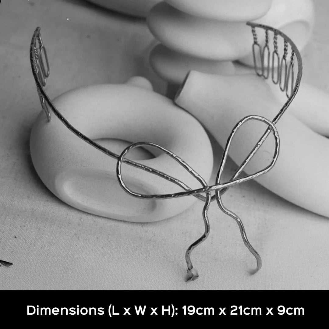 Handmade Clara Bow 18k Gold Plated Reverse Headband For Weddings