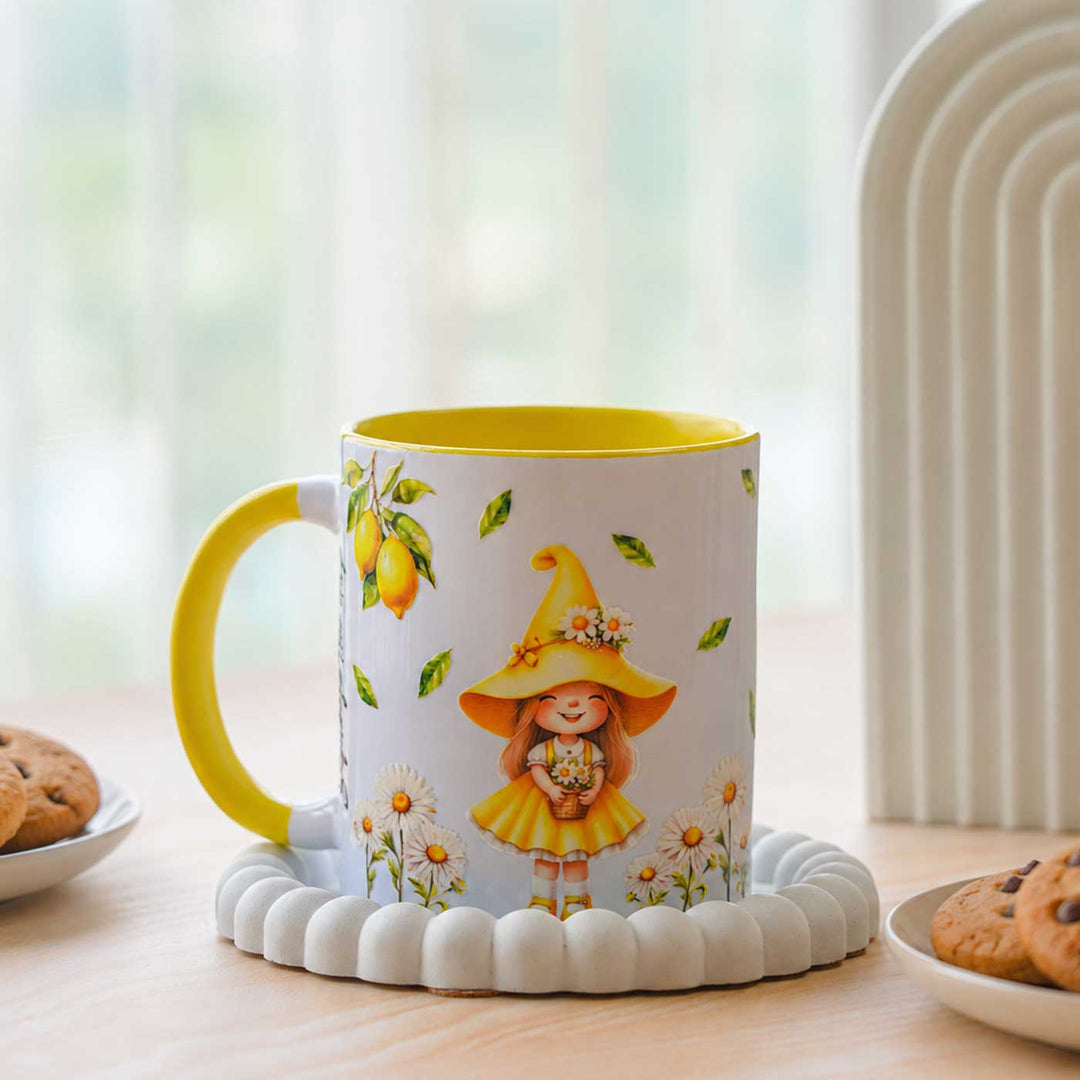 Handmade Glazed Ceramic "Fairy" Theme Illustrated Mug For Kids
