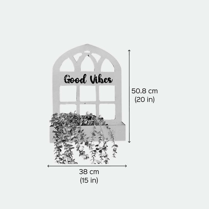 Customized Handmade Good Vibes MDF Wood Planter