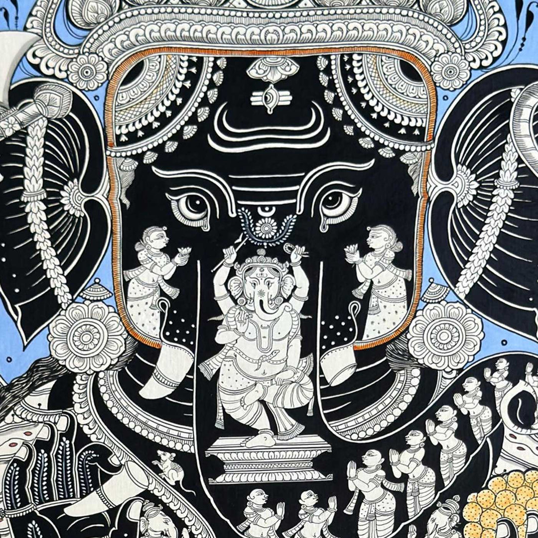 48 x 30 Inch | Handmade Canvas Vaastu Ganesha Painting