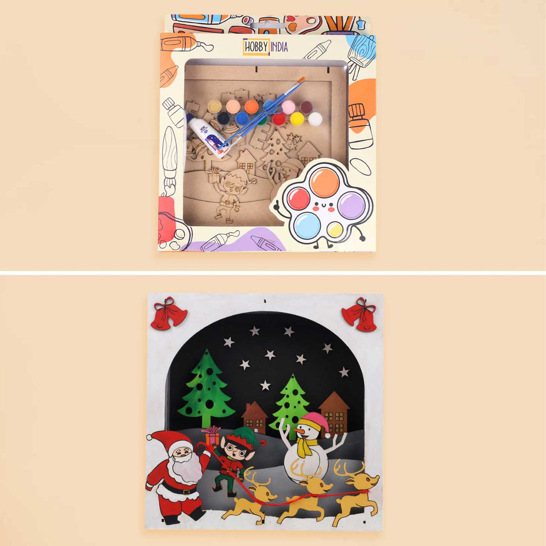 Pre Marked Multilayer Frame Christmas MDF Wood DIY Kit
