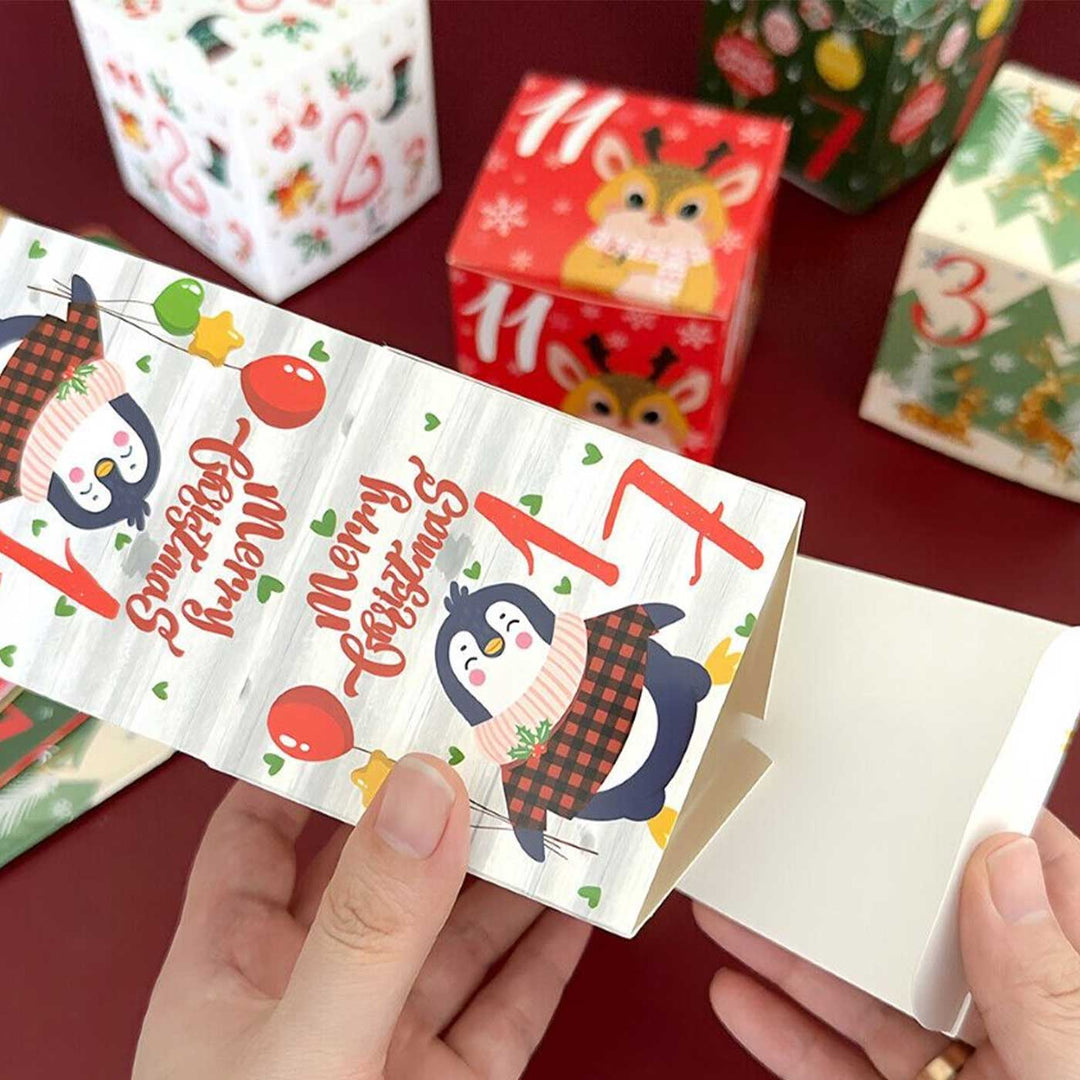 Handmade Paper Christmas Advent Calendar | 24 Gift Boxes