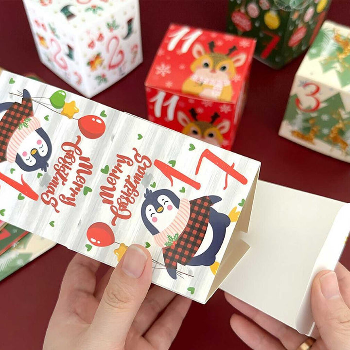 Handmade Paper Christmas Advent Calendar | 24 Gift Boxes