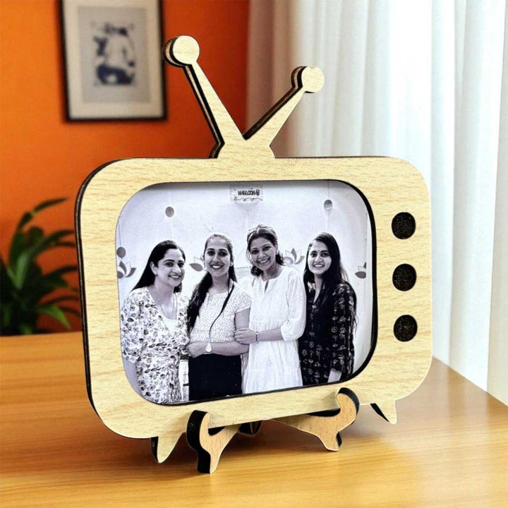 2 Pc | Photo Personalized TV Theme MDF Wood Photo Frame