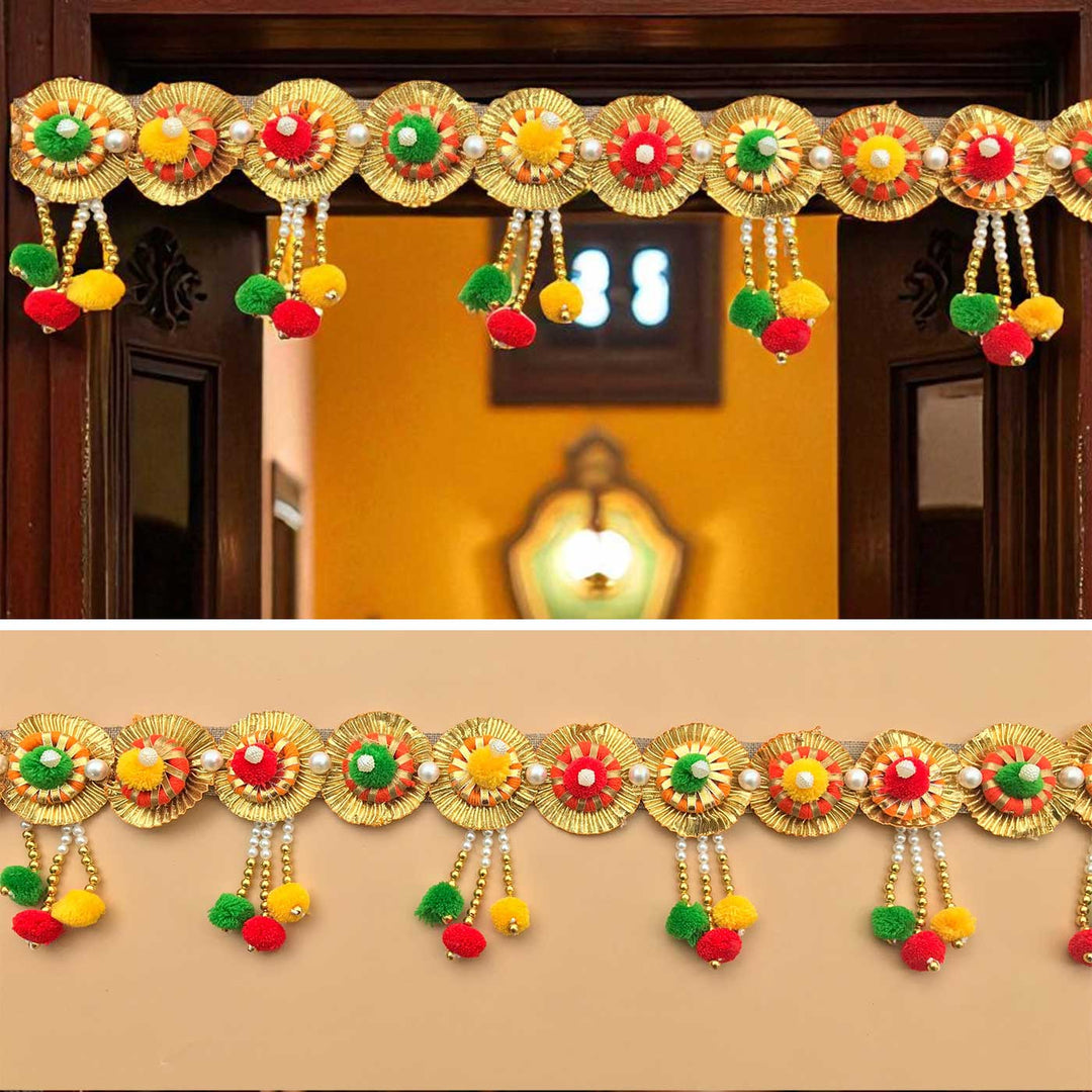 Handmade Flower Design Pearl Toran