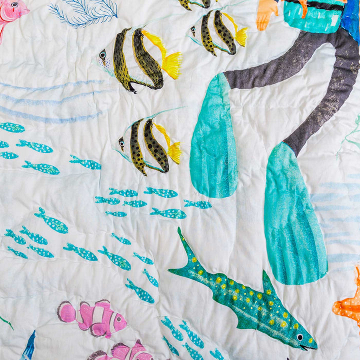 Personalized The Keeper Of Kelp Theme Cotton Quilt For Kids