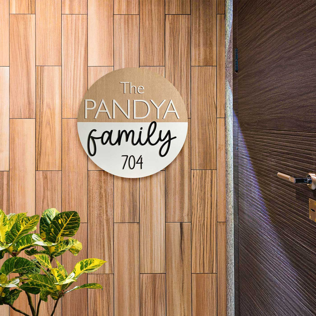 Personalized Handmade Minimal Design Wooden Name Plate