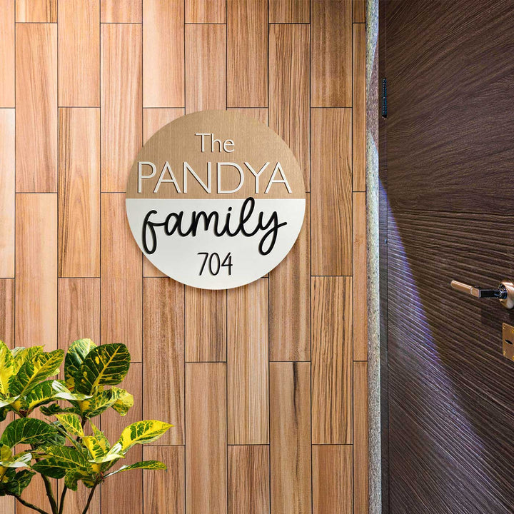 Personalized Handmade Minimal Design Wooden Name Plate