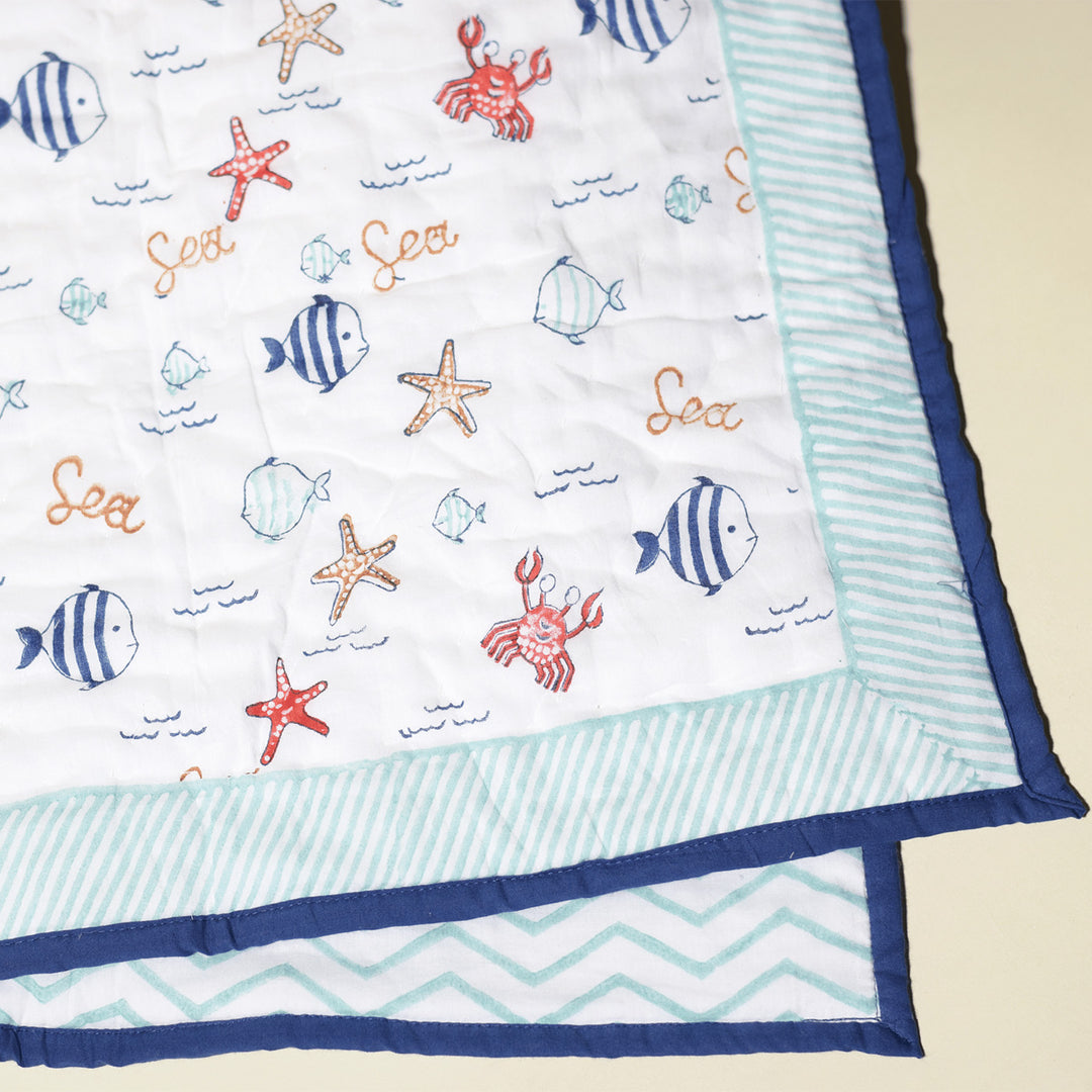 Hand Block Printed Drift and Dream Quilt/Comforter