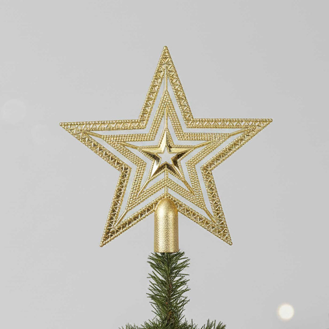 Reusable Regal Gold Star Tree Topper